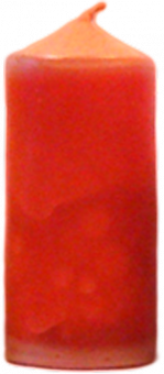 Svíčka válec střední široký oranžová