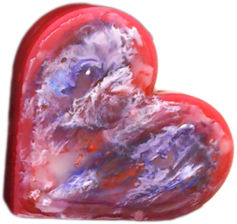 Svíčka srdce velké valentýn 3 knoty