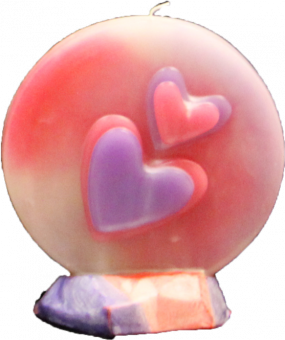 Svíčka kruh valentýn