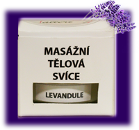 Tělová masážní svíčka LEVANDULE velké balení