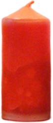 Svíčka válec střední široký oranžová