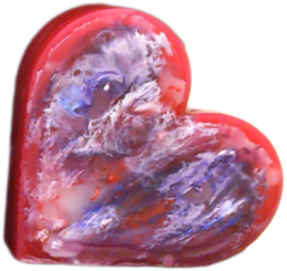 Svíčka srdce velké valentýn 3 knoty