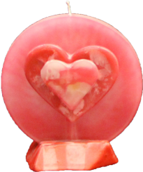 Svíčka kruh valentýn