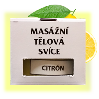 Tělová masážní svíčka CITRÓN velké balení 