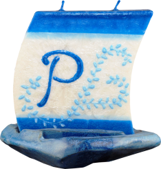 Svíčka loďka písmeno P 