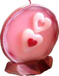 Svíčka kruh valentýn 