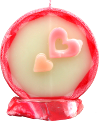 Svíčka kruh valentýn 