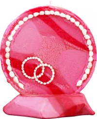 Svíce kruh svatební s kameny 