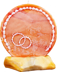 Svíce kruh svatební s kameny 