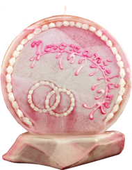 Svíce kruh svatební s kameny 