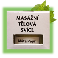Tělová masážní svíčka MÁTA PEPRNÁ velké balení 
