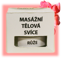 Tělová masážní svíčka RŮŽE velké balení 