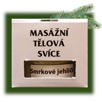 Tělová masážní svíčka SMRKOVÉ JEHLIČÍ velké balení 