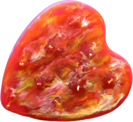 Svíčka srdce placaté valentýn 6 knotů 