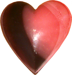 Svíčka srdce střední valentýn 