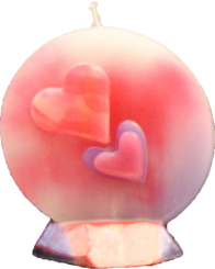 Svíčka kruh valentýn 