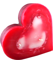 Svíčka srdce velké valentýn 3 knoty 